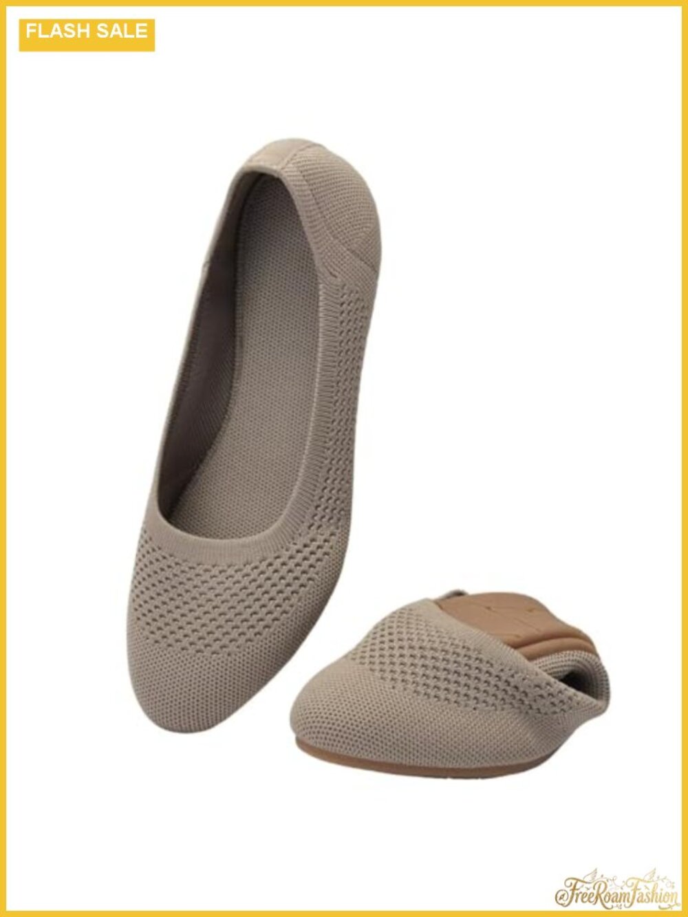 Knit Ballet Flats Slip On Round Toe Flat Shoes